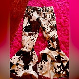 Cow print jeans kids
